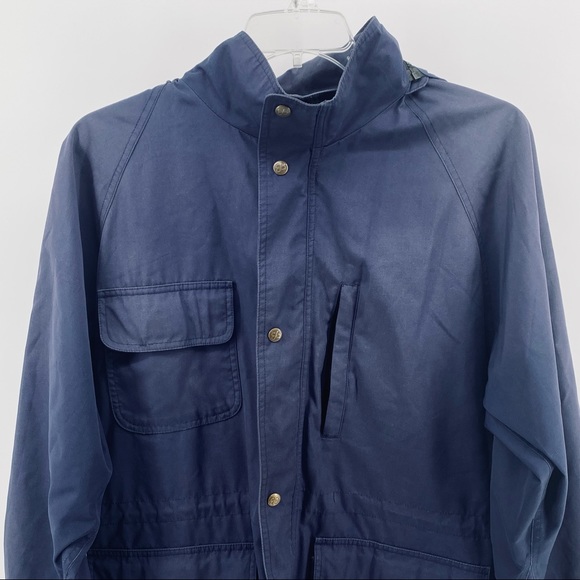 Eddie Bauer Blue Zip Snap Nylon Lined Jacket - Picture 2 of 16